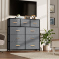 9 Drawer Grey Wood Dresser L9530
