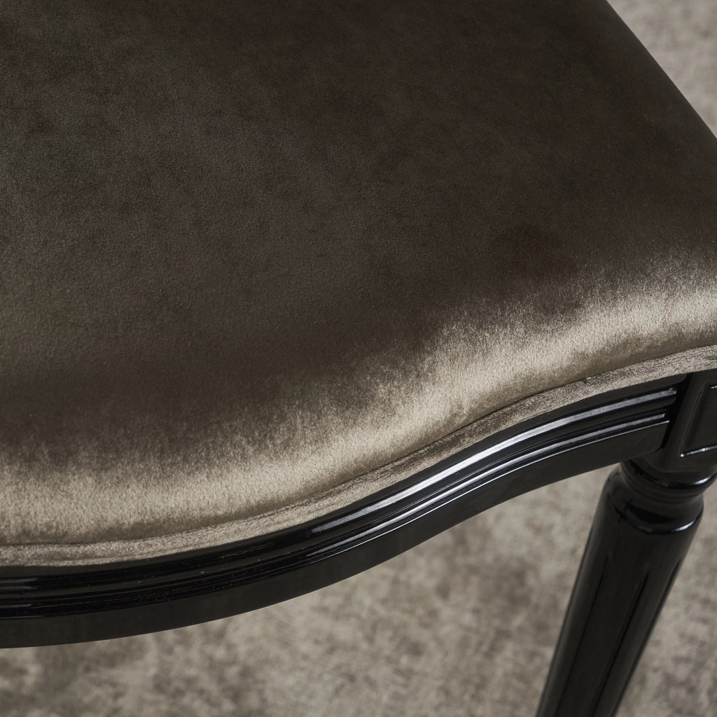 Gray Velvet Dining Chairs Set of 2 C380