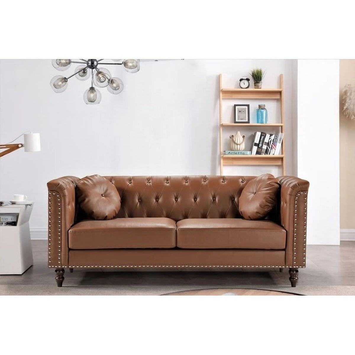 Brown Rolled Arm Sofa E730463