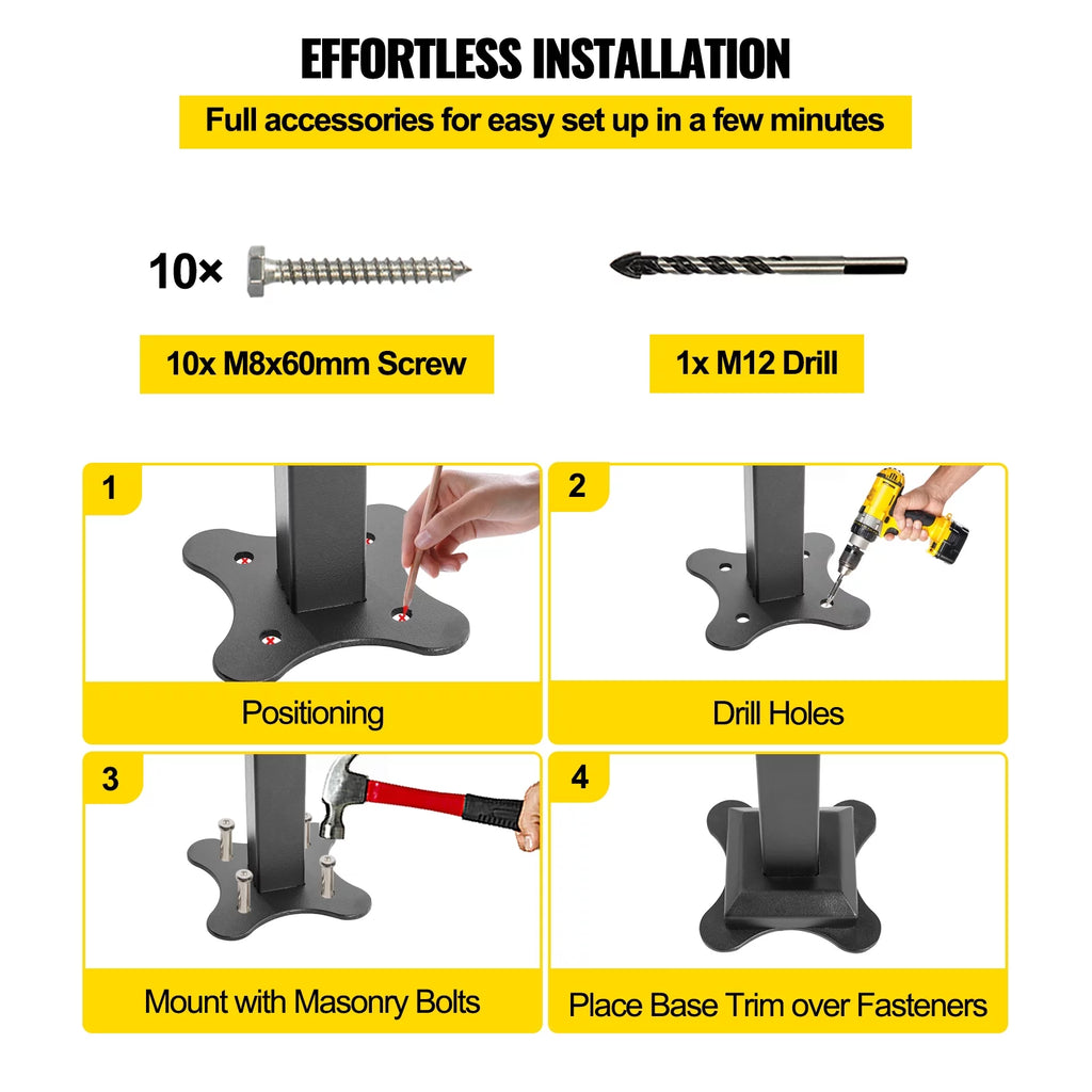 Black Handrail Stair Railing Kit O97549
