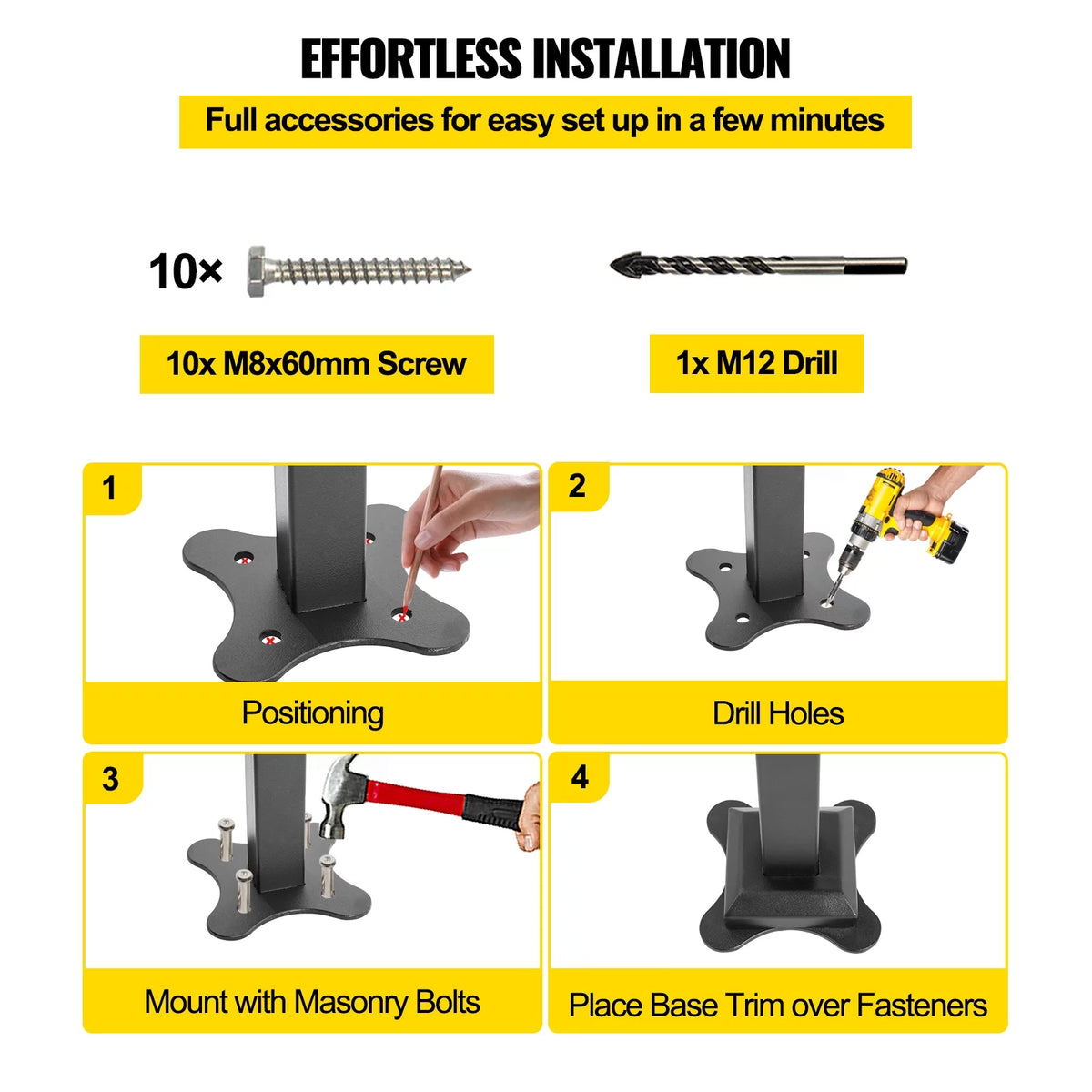 Black Handrail Stair Railing Kit O97549