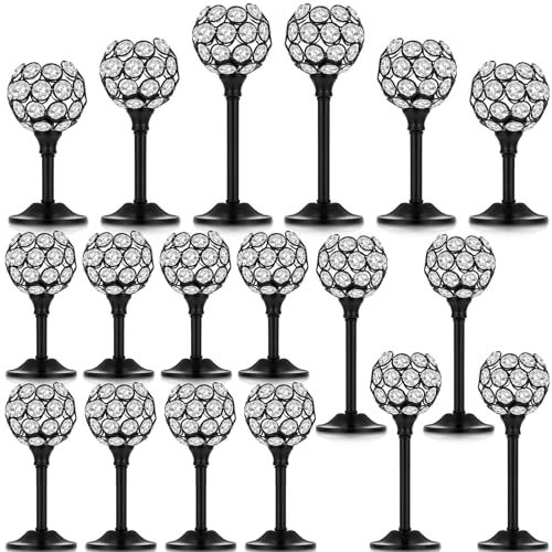 18 Pieces Crystal Candle Holders E9712