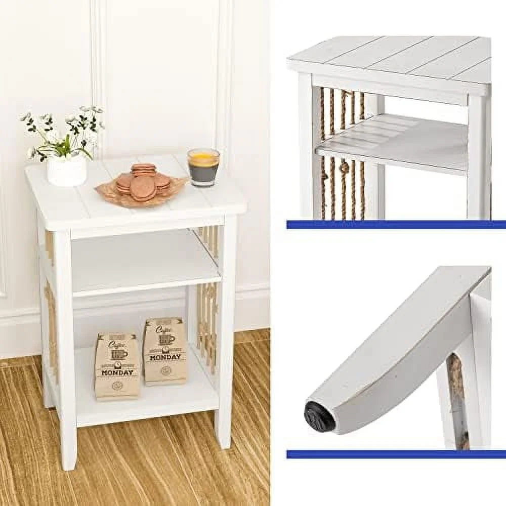 2 Tier MDF Wooden Nightstand V915057
