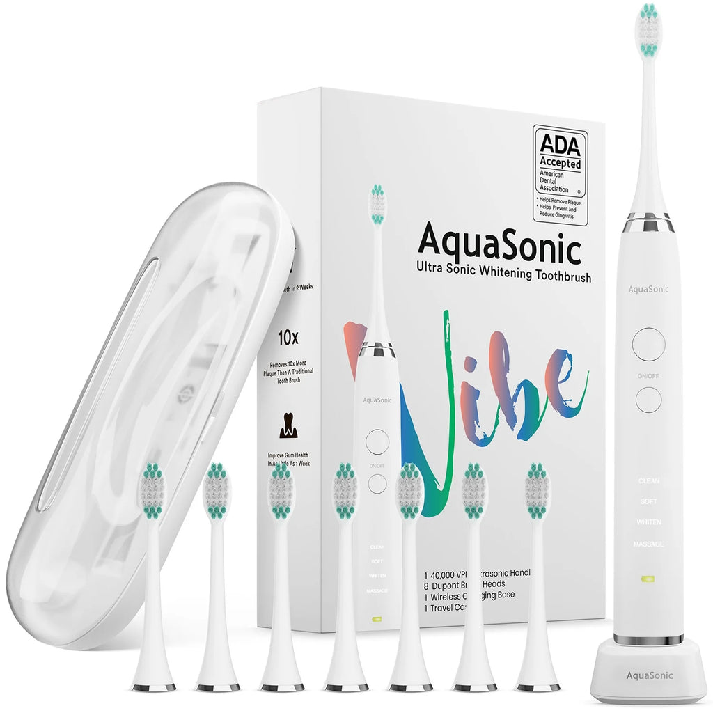 Ultra Whitening Electric Toothbrush with 8 Brush Heads & Travel Case P37560