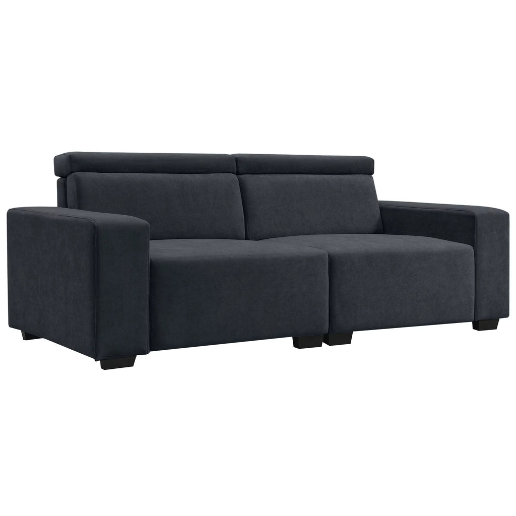Black Velvet 2-Seater Sofa U50077
