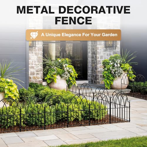 Arched Metal Fence Panel 24 in x 10.17ft No Dig Animal Barrier F696
