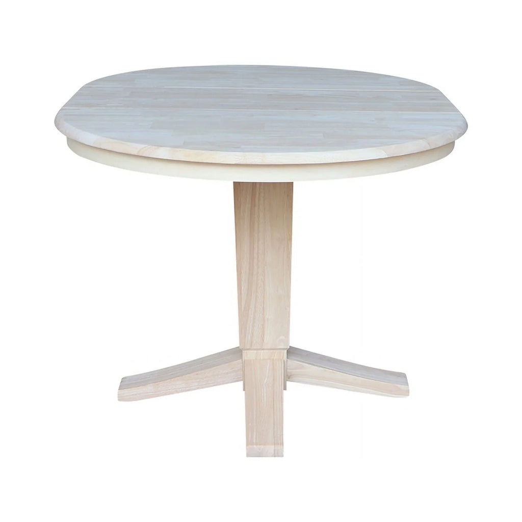 Unfinished Solid Wood Pedestal Dining Table B92079
