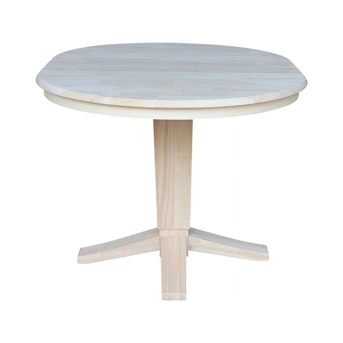Unfinished Solid Wood Pedestal Dining Table B92079