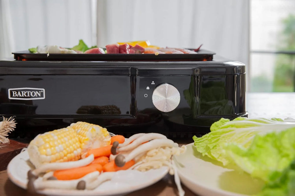 Electric Smokeless Indoor Infrared BBQ Grill with Non-Stick Grate and Drip Tray, Black U901673