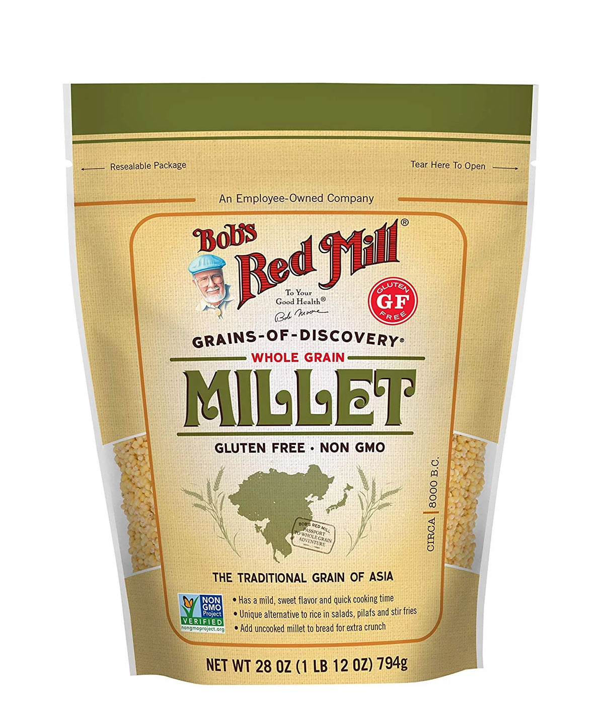Whole Grain Millet 28-ounce Pack of 4 G8132