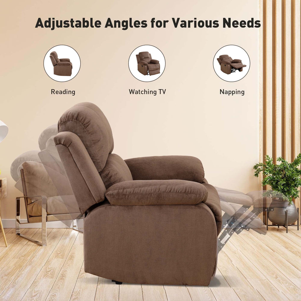 Brown Corduroy Recliner Chair P47949