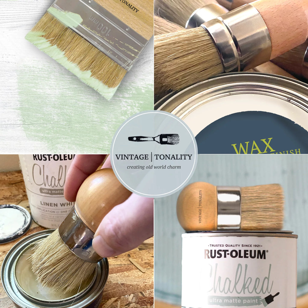 3 PCS Chalk Paint Wax Brush Set V81928