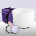 8 inch Frosted Quartz Crystal Singing Bowl with Case Bag Y433