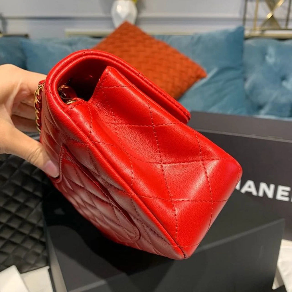 Red Mini Flap Shoulder and Crossbody Bag C38491