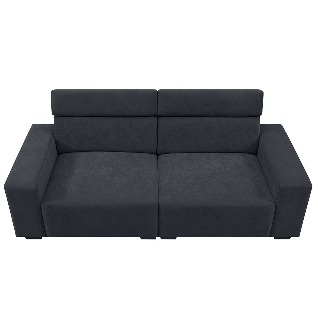 Black Velvet 2-Seater Sofa U50077