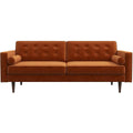 Orange Velvet Loveseat P928
