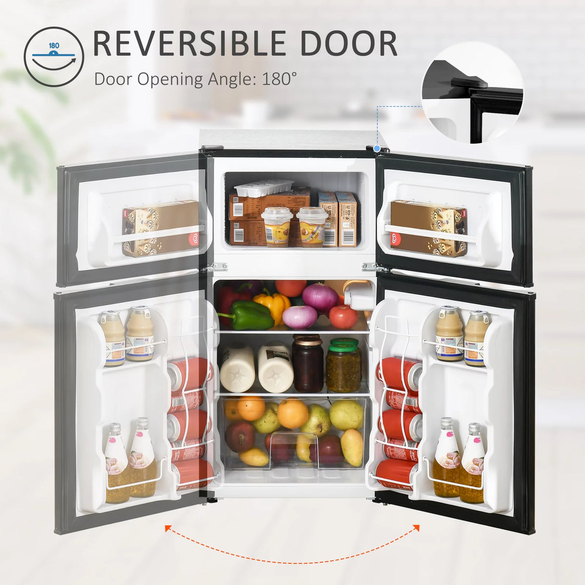 3.2 Cu.Ft Mini Fridge with Freezer S95248