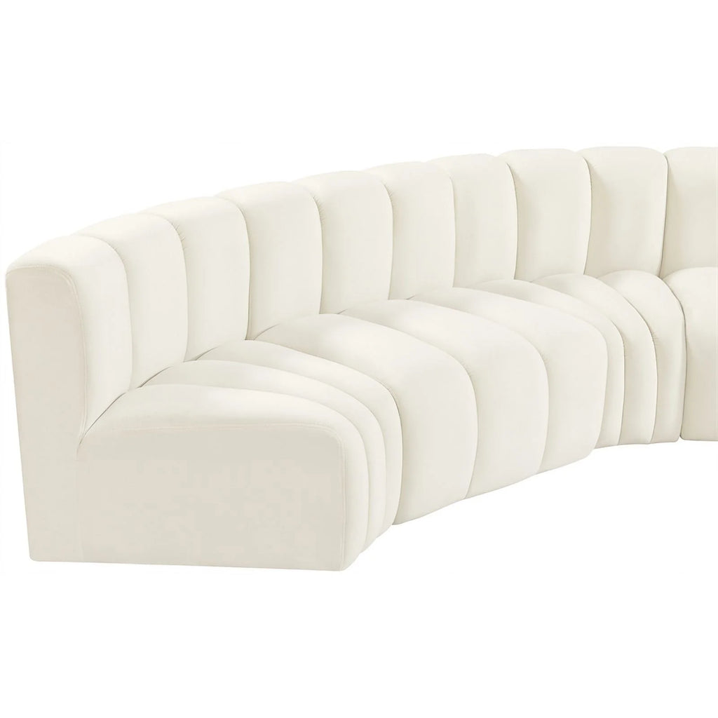 Cream Velvet Modular Sofa A7211