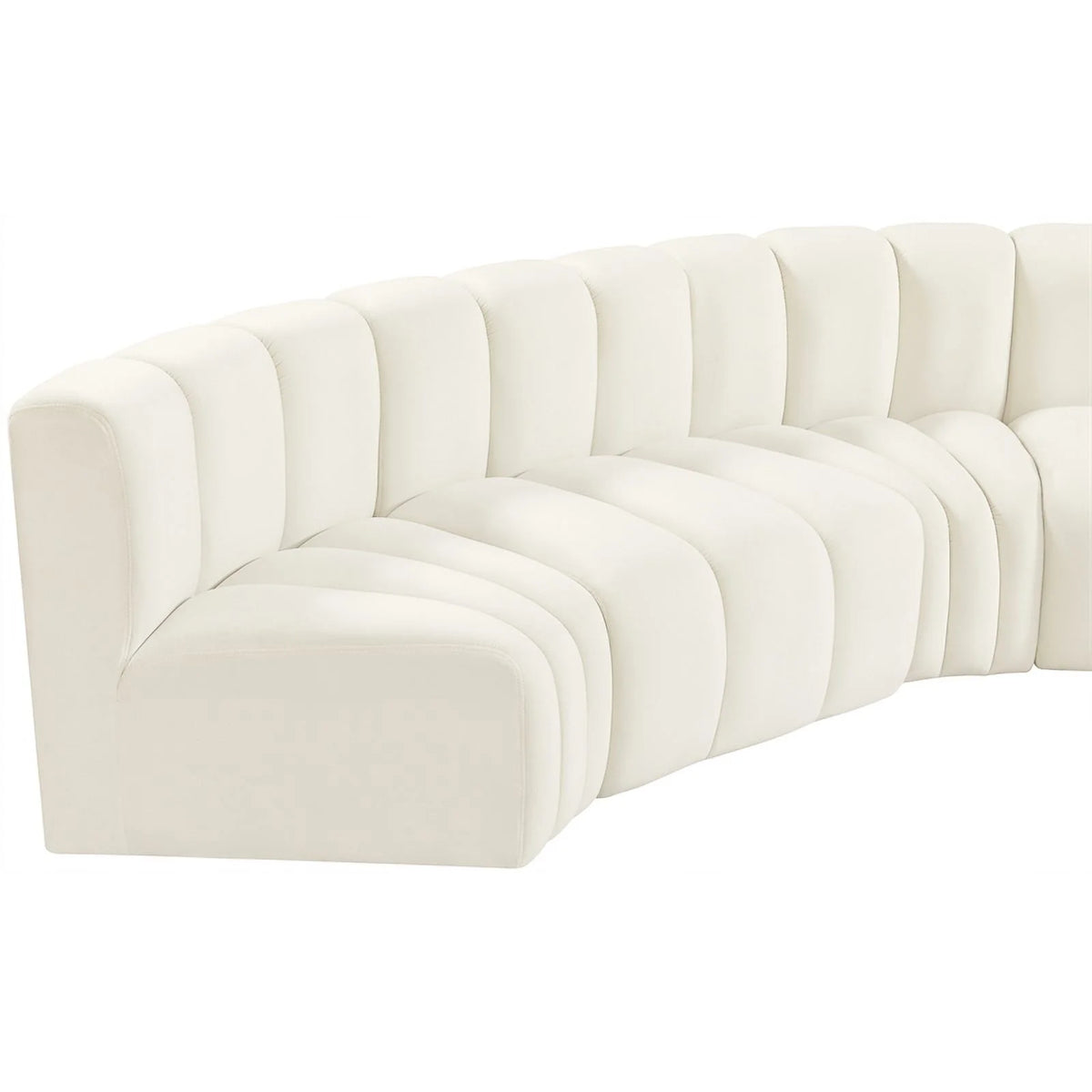 Cream Velvet Modular Sofa A7211
