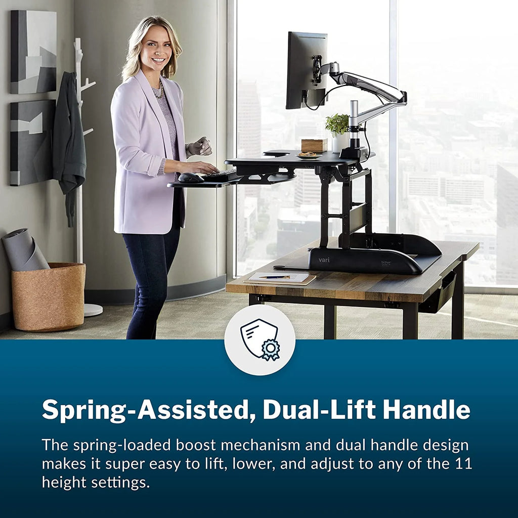Height Adjustable Standing Desk Converter with 11 Height Settings D92946