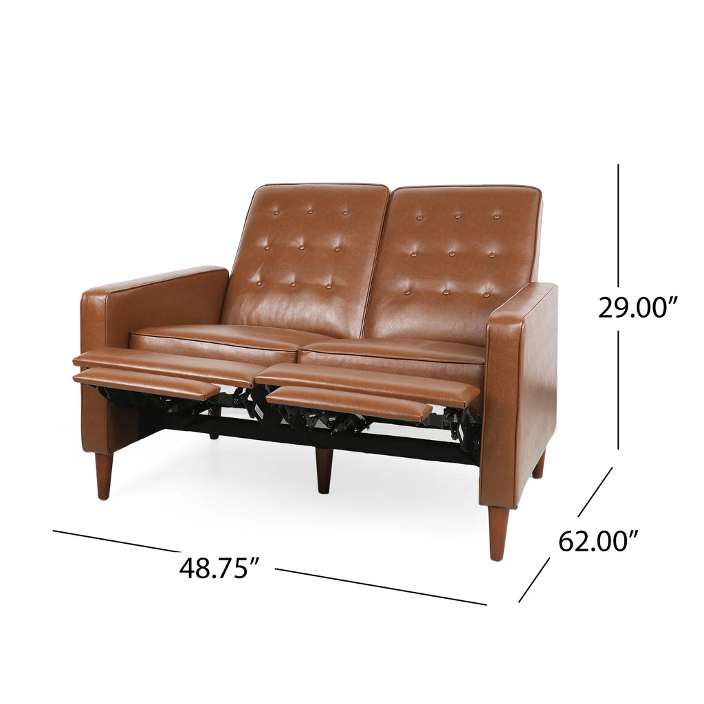 Dark Espresso Wheat Upholstered Pushback Recliner J182966