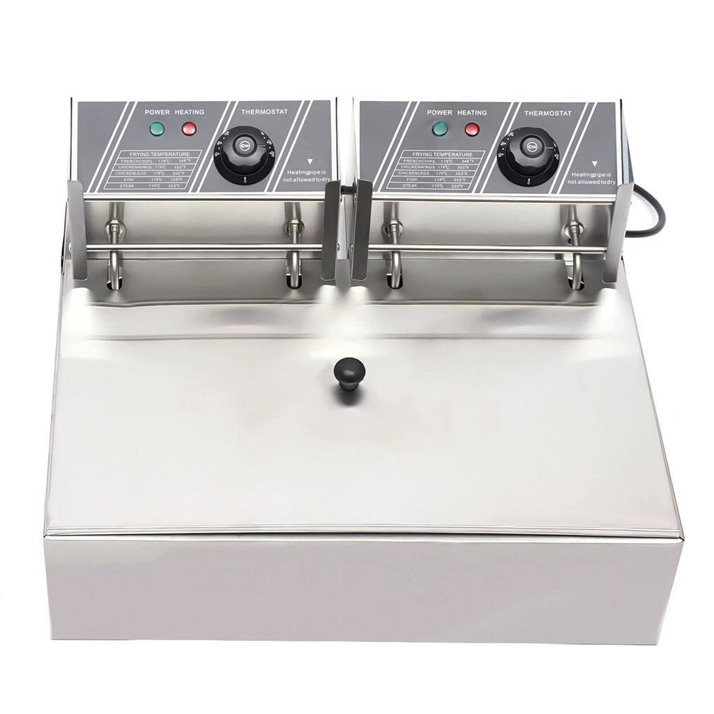 12L Stainless Steel Electric Deep Fryer 5000W V59966