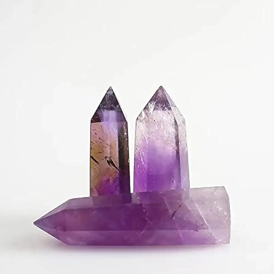 3pc Natural Amethyst Crystal Wand T22638
