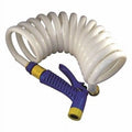 Coiled Washdown Hose with Quick Conn Nozzle 1/2"x25' P94930