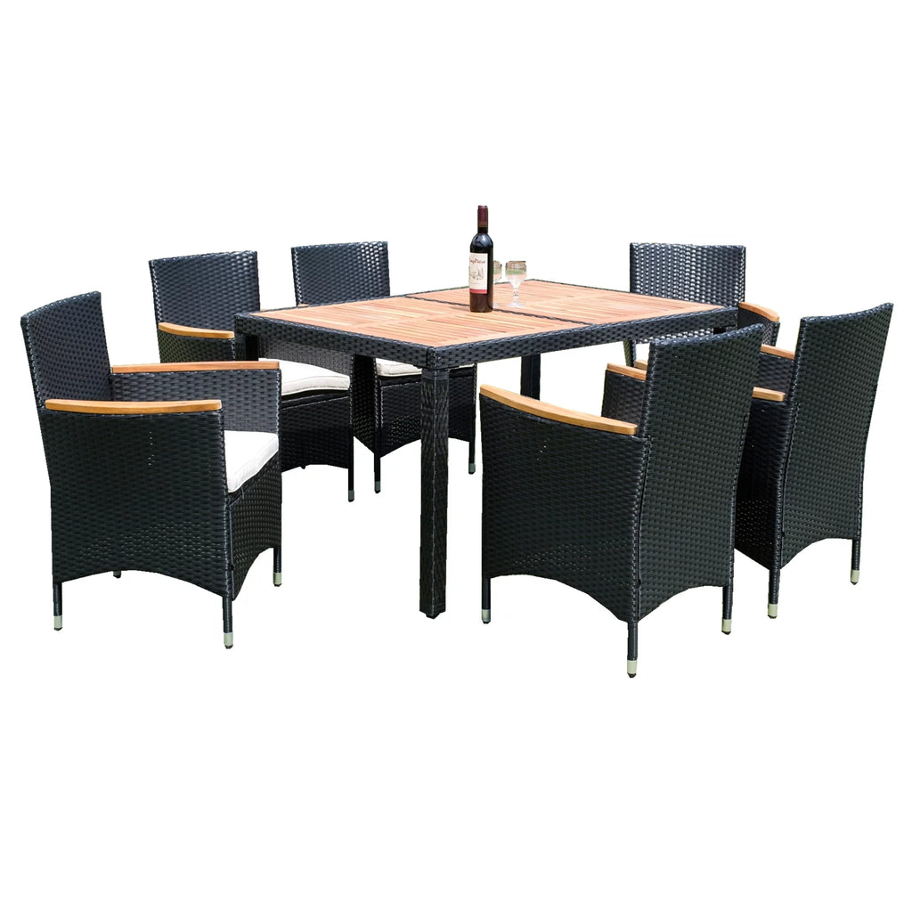 7-Piece Outdoor Patio Wicker Dining Set U604