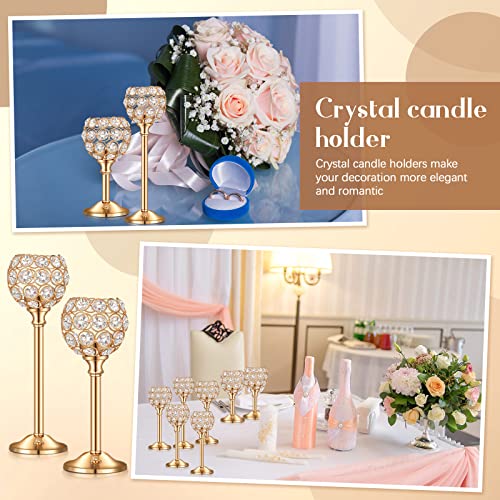 18 Pieces Crystal Candle Holders E9712