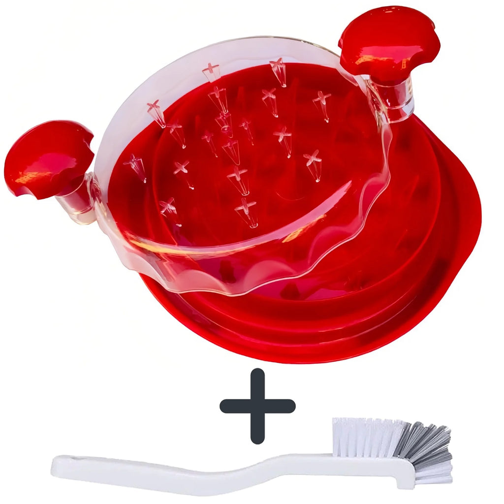 Chicken Shredder with Handles and Non-Skid Base, Dishwasher Safe - Red P73272
