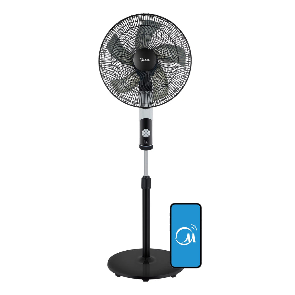 16-inch Smart Pedestal DC Fan with Wi-Fi, Black N5685