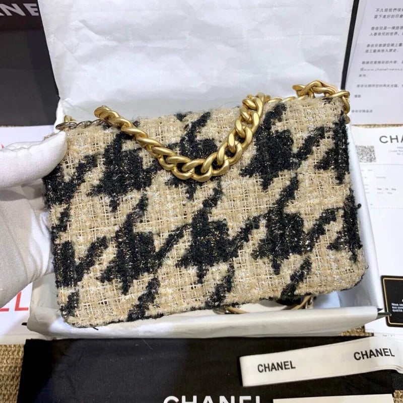 Tweed Leather Coin Purse T121304