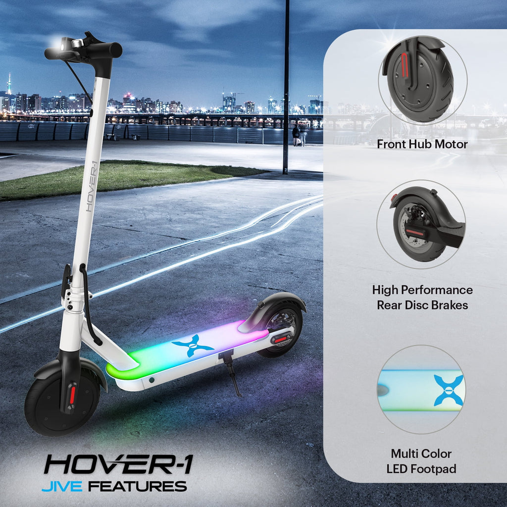 White 8.5 in Wheels Self Balancing Folding Electric Scooter A18829