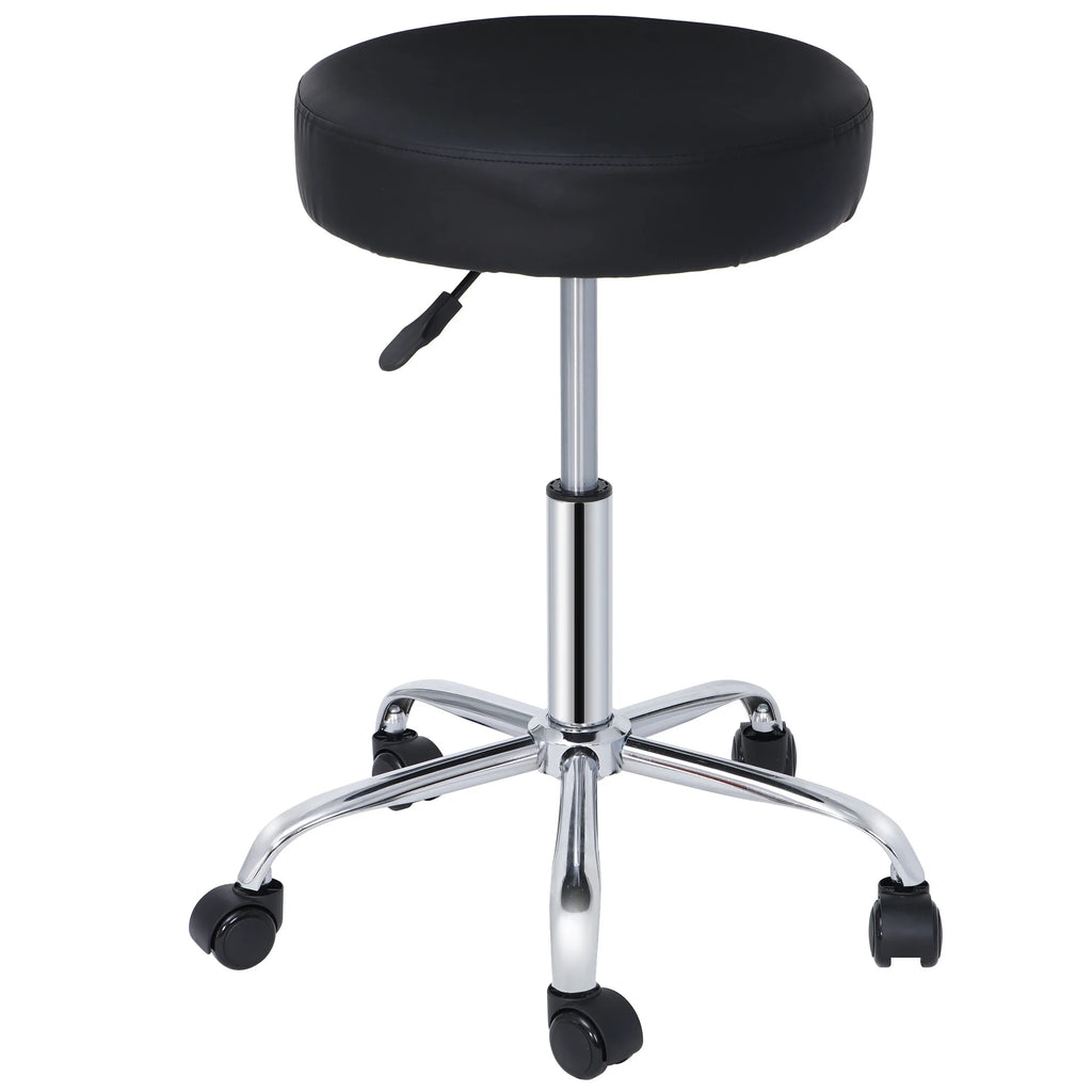 Adjustable Hydraulic Rolling Swivel Stool Black P8906