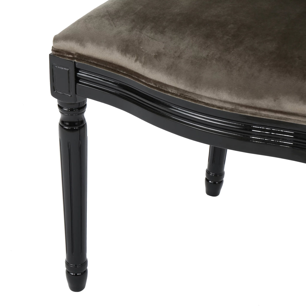 Gray Velvet Dining Chairs Set of 2 C380