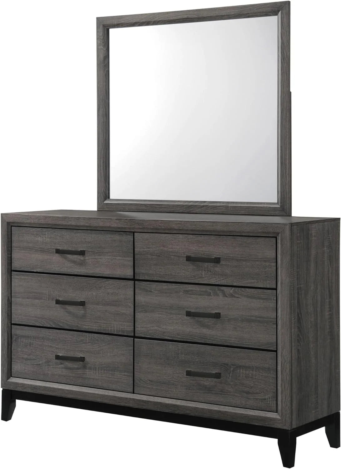 Wood Dresser & Mirror D462