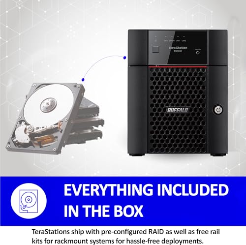 4-Bay 16TB Desktop NAS with Hard Drives Included K5391