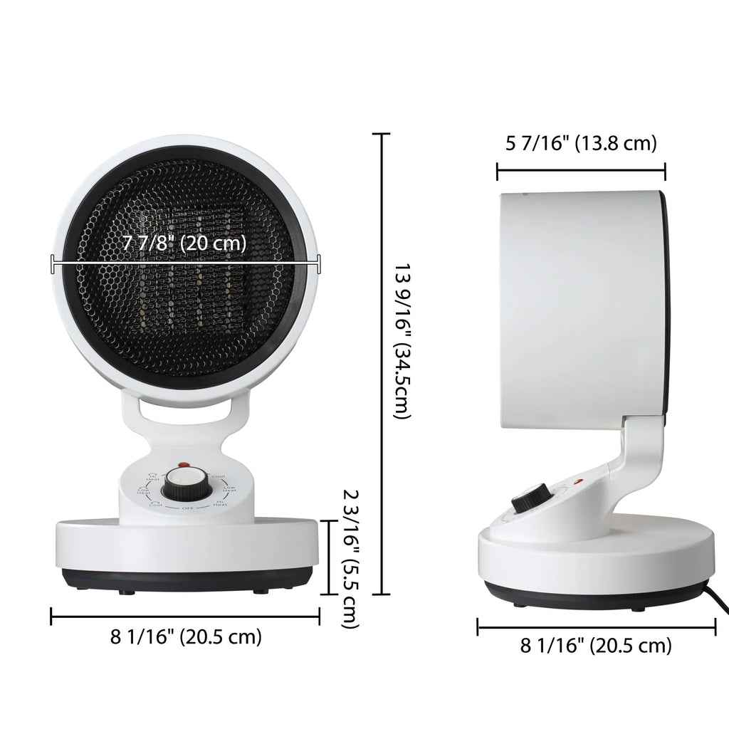 1500W 2-In-1 Electric Space Heater and Cooling Fan A83223