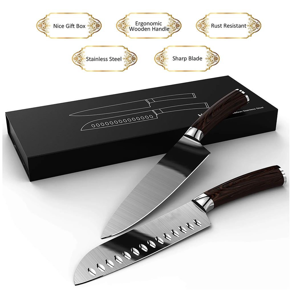 2 Piece Stainless Steel Kitchen Knife Set H5528