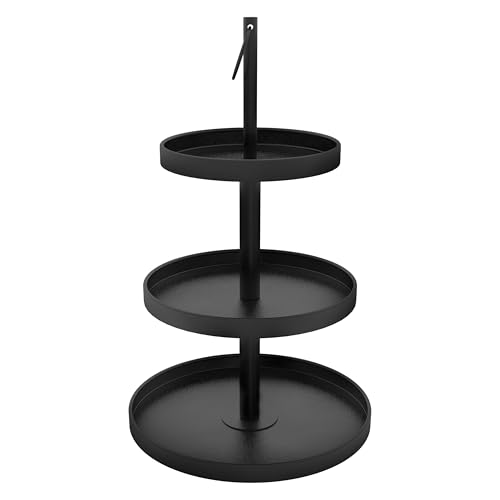 Black 3 Tier Metal Cupcake Stand 2 Pack U577