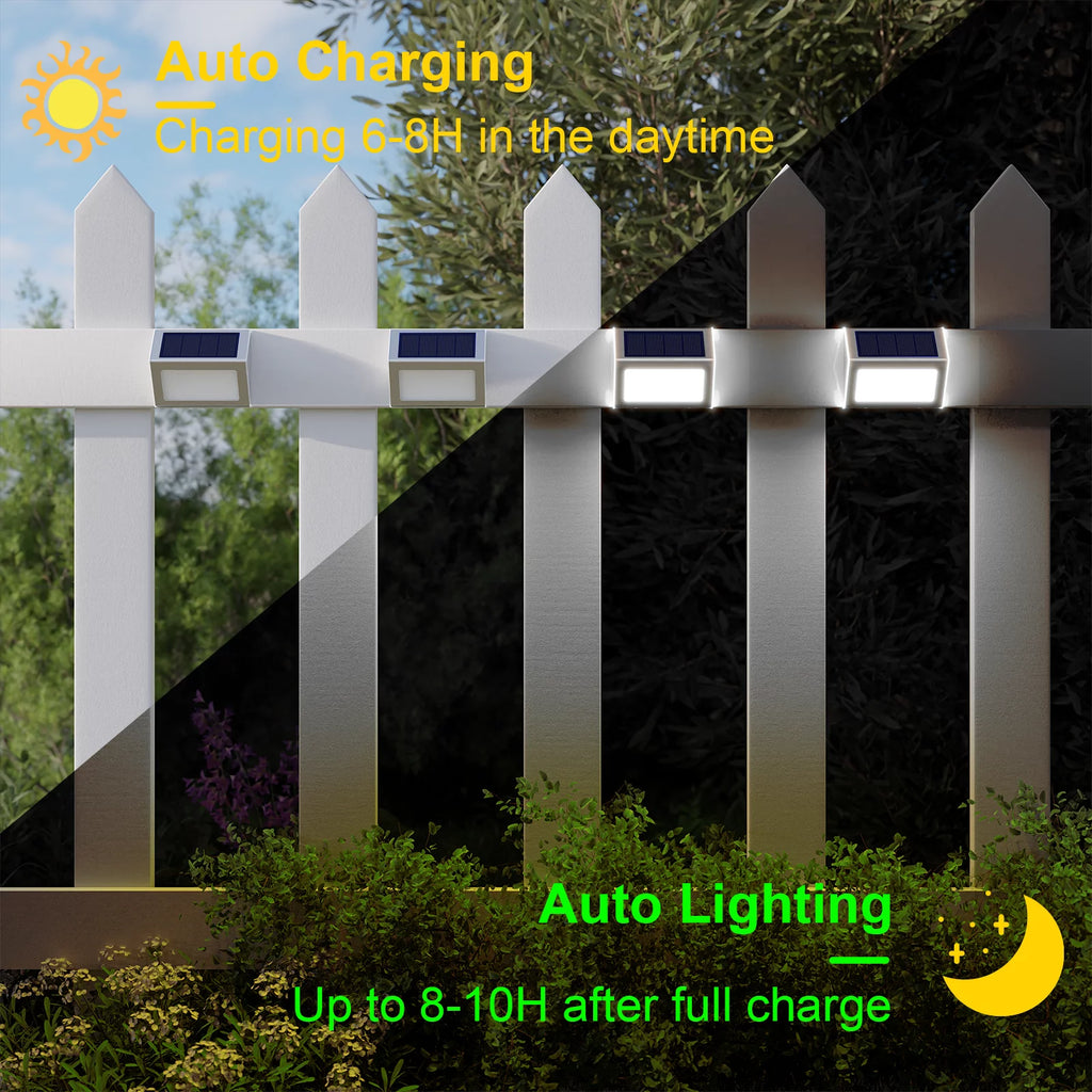 8 Pcs Outdoor Solar Fence Lights W946