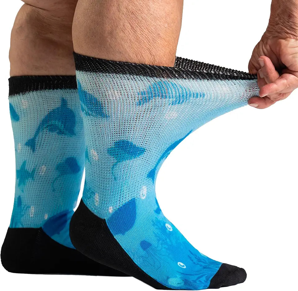 Non Binding Diabetic Crew Socks E75529