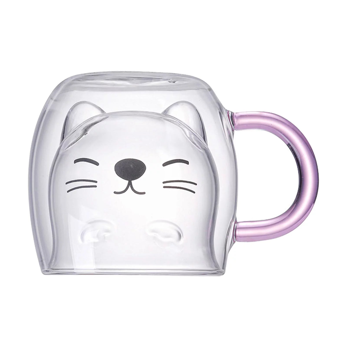 2x 280ml Double Wall Borosilicate Glass Cup I614413