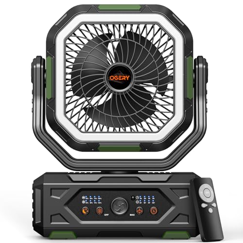 Portable Rechargeable Camping Fan with 20000mAh Battery O49587