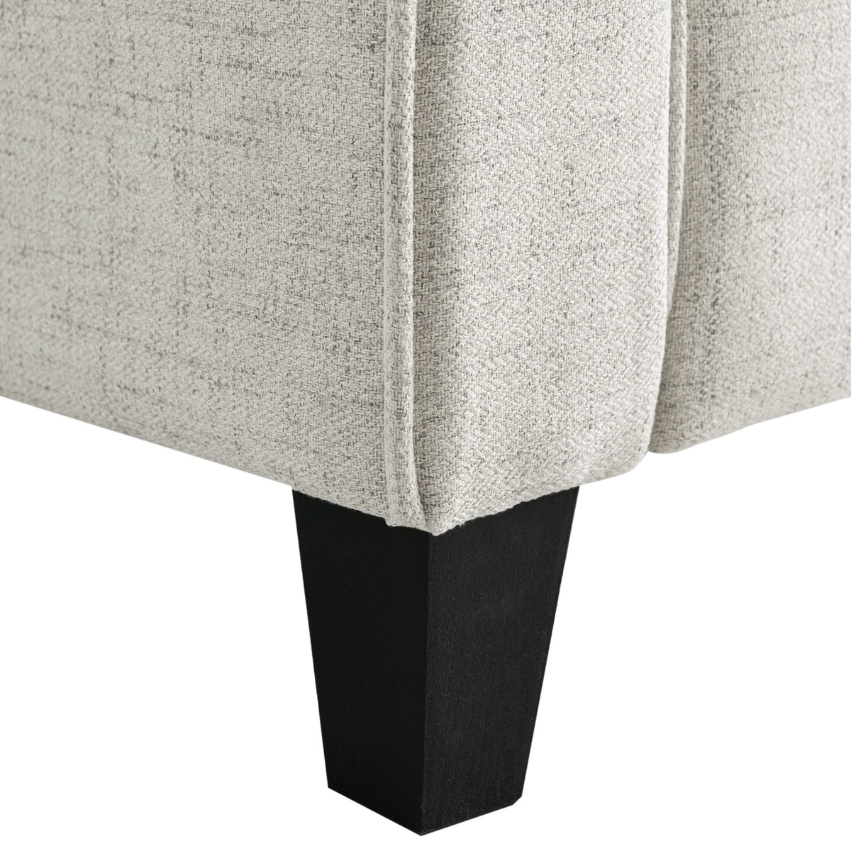 Beige Fabric Loveseat with Curved Arms U564