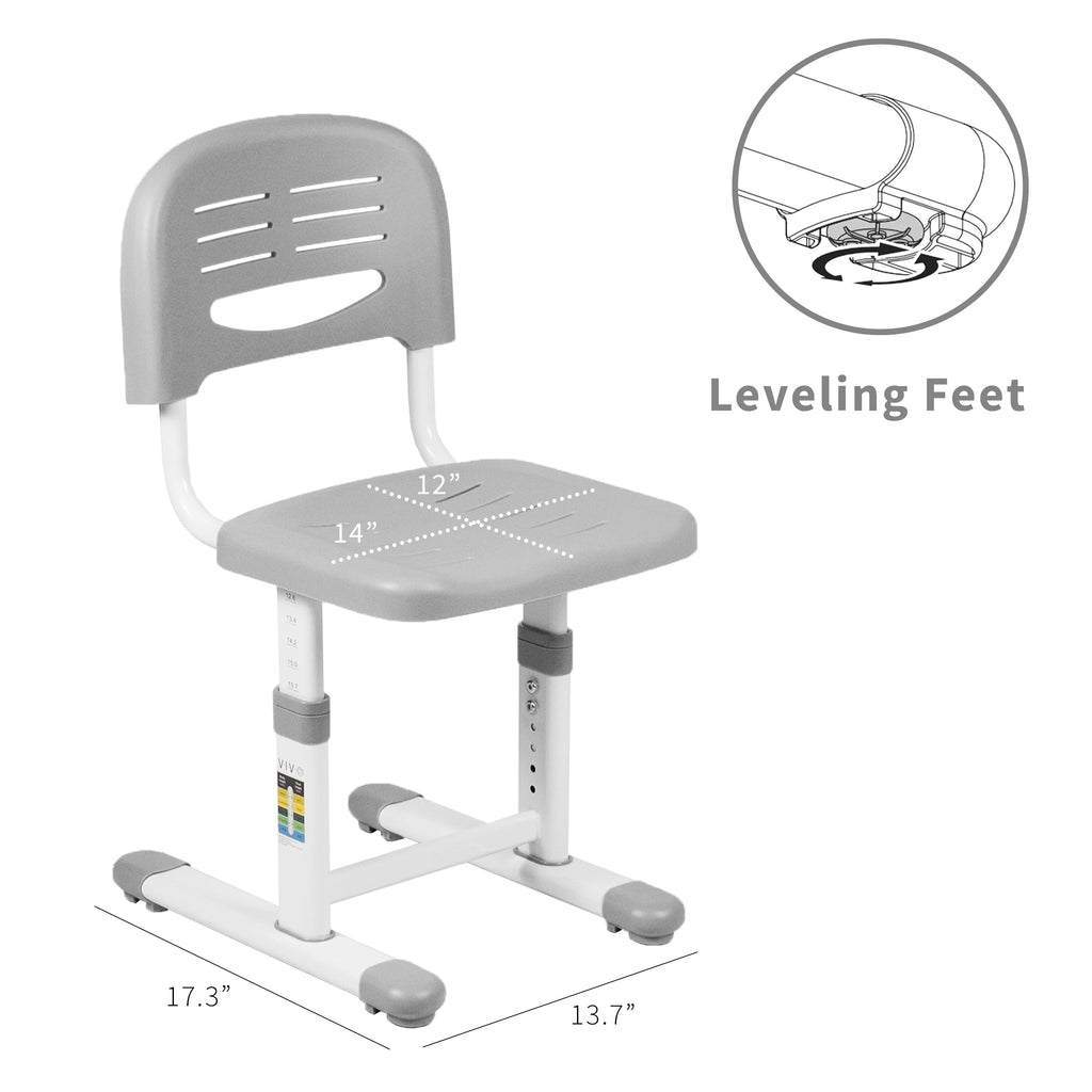 Gray Height Adjustable Children's Desk Chair Q11950