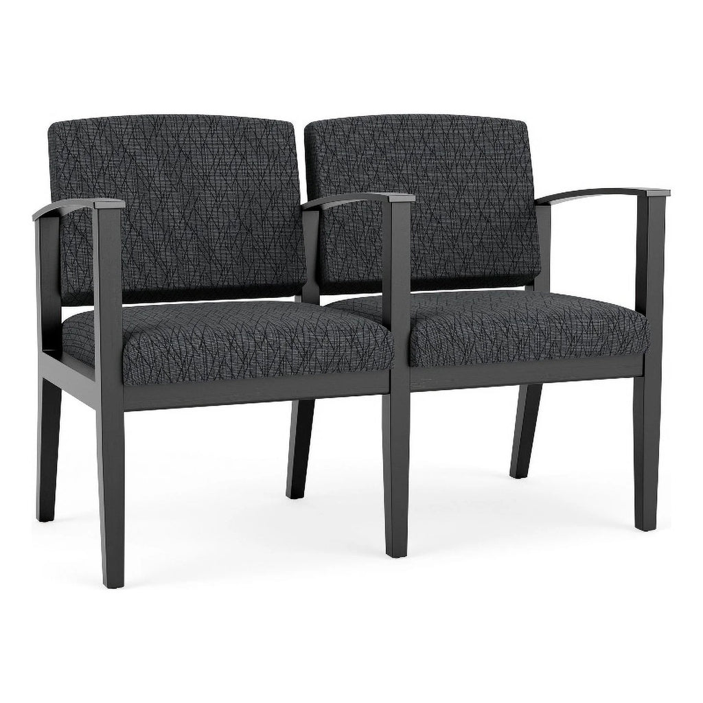 Black Wood 2 Seat Reception Seating C695949