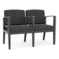 Black Wood 2 Seat Reception Seating C695949