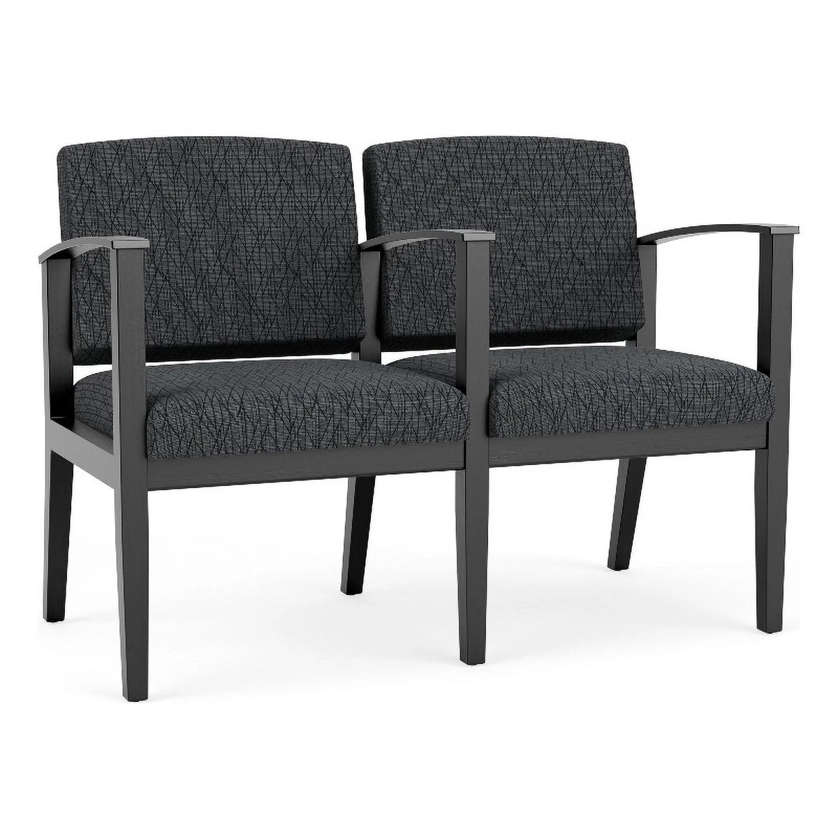 Black Wood 2 Seat Reception Seating C695949